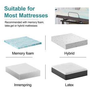 JOINSUN Adjustable Bed Frame, Individually Tilting Head and Foot with 2 USB Ports, Wireless Remote, Quiet Motor