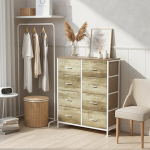 CONCETTA 8-Drawer Fabric Dresser, Storage Organizer Cabinet for Living Room, Bedroom, Office