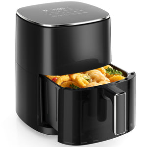 CONCETTAAir Fryer 12-in-1, Compact & Large 6-Qt with Window Square Air Fryer, Roast, Reheat, Dehydrate, Bake, Steam with 400F