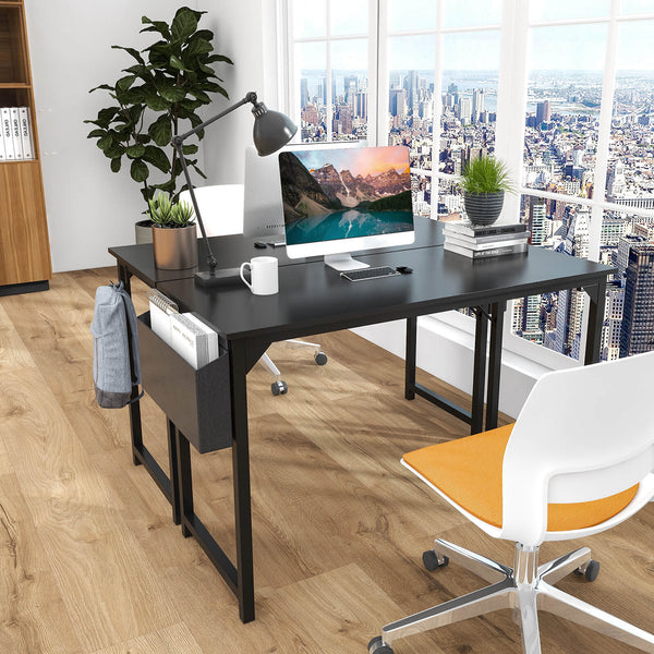 CONCETTA Computer Desk - 32/40/47/55/63 inch Student Kids Study Wooden Desk with Headphone Hook and Storage Bag for Bedroom, Living Room, Study Room