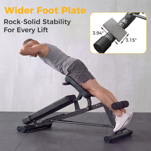 CONCETTA Multi-Functional FID Weight Bench for Full All-in-One Body Workout – Hyper Back Extension, Roman Chair, Adjustable Ab Sit-up Bench, Incline/Decline Bench, Flat Bench