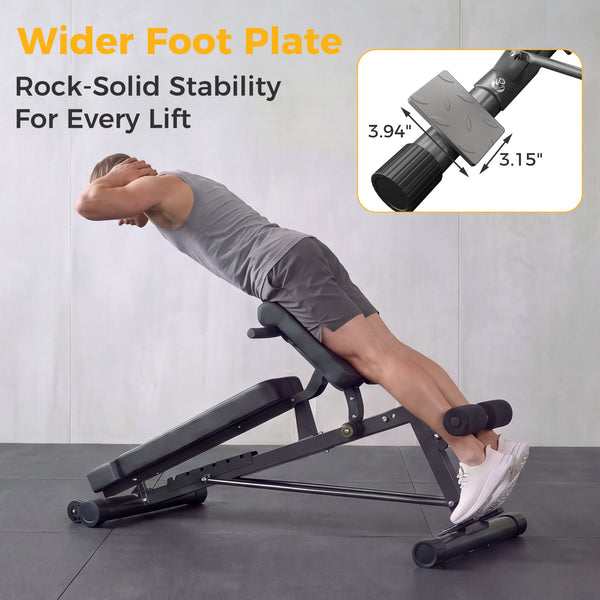CONCETTA Multi-Functional FID Weight Bench for Full All-in-One Body Workout – Hyper Back Extension, Roman Chair, Adjustable Ab Sit-up Bench, Incline/Decline Bench, Flat Bench