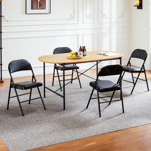 CONCETTA Genuine Leather Folding Chair - Soft and comfortable, easy to carry and store, suitable for events, weddings, parties, home, office