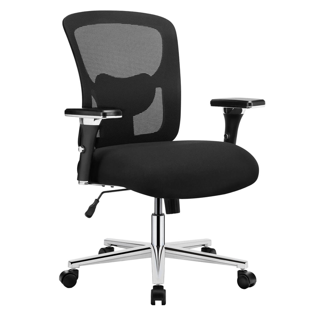 CONCETTA Ergonomic Home Office Adjustable Lumbar Support and Wheels, 3D Armrest, Wide Heavy Duty Computer Task Chairs for Adults