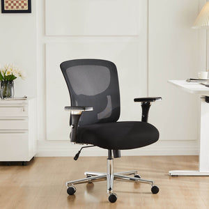 CONCETTA Ergonomic Home Office Adjustable Lumbar Support and Wheels, 3D Armrest, Wide Heavy Duty Computer Task Chairs for Adults