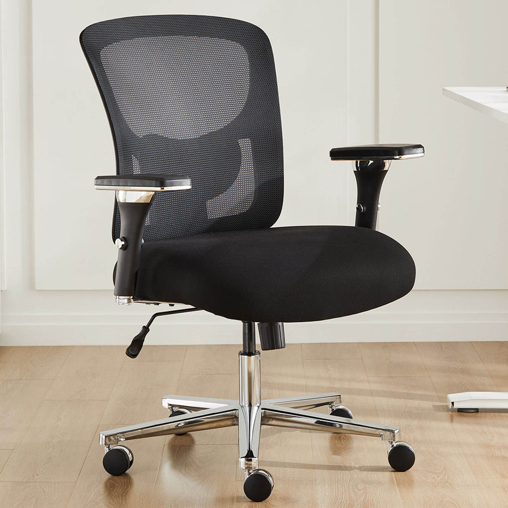 CONCETTA Ergonomic Home Office Adjustable Lumbar Support and Wheels, 3D Armrest, Wide Heavy Duty Computer Task Chairs for Adults