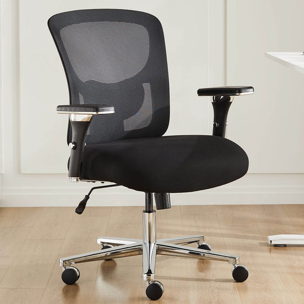 CONCETTA Ergonomic Home Office Adjustable Lumbar Support and Wheels, 3D Armrest, Wide Heavy Duty Computer Task Chairs for Adults