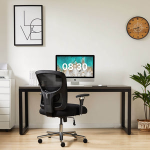 CONCETTA Ergonomic Home Office Adjustable Lumbar Support and Wheels, 3D Armrest, Wide Heavy Duty Computer Task Chairs for Adults