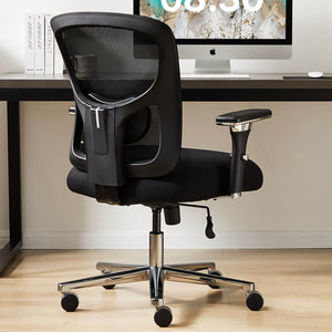 CONCETTA Ergonomic Home Office Adjustable Lumbar Support and Wheels, 3D Armrest, Wide Heavy Duty Computer Task Chairs for Adults