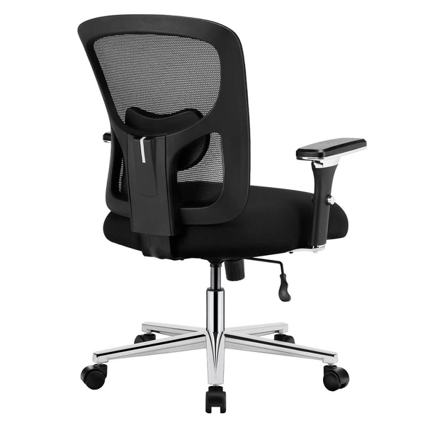 CONCETTA Ergonomic Home Office Adjustable Lumbar Support and Wheels, 3D Armrest, Wide Heavy Duty Computer Task Chairs for Adults