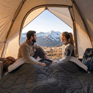 CONCETTA Lightweight Double Sleeping Bag for Adults in Cold & Warm Weaher, Waterproof & Machine Washable for Camping/Backpacking/Hiking