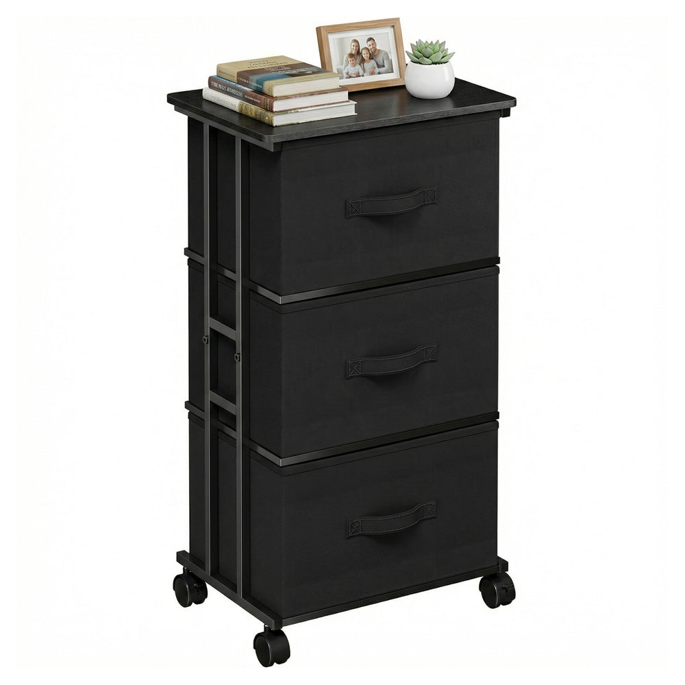 CONCETTA Dresser Storage with 3 Drawers,Item Storage with Wheels, for Home Office