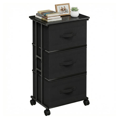 CONCETTA Dresser Storage with 3 Drawers,Item Storage with Wheels, for Home Office