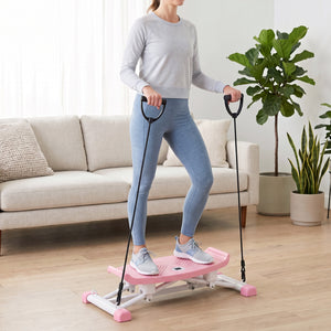 CONCETTA Rocking Stepper Exercise Machine with LCD Monitor & Resistance Bands,Stair Master for Legs, Core Workout, Home Gym