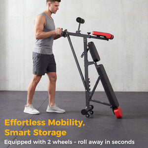 CONCETTA Multi-Functional FID Weight Bench for Full All-in-One Body Workout – Hyper Back Extension, Roman Chair, Adjustable Ab Sit-up Bench, Incline/Decline Bench, Flat Bench
