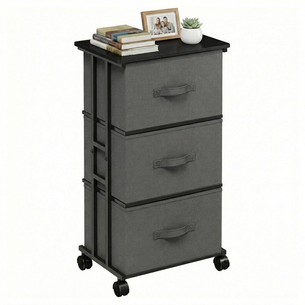 CONCETTA Dresser Storage with 3 Drawers,Item Storage with Wheels, for Home Office