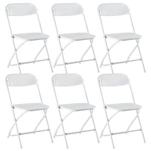 CONCETTA Plastic Folding Chairs Set, 330LB Load Capacity Lightweight for Indoor