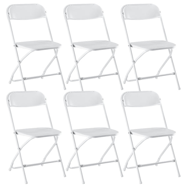 CONCETTA Plastic Folding Chairs Set, 330LB Load Capacity Lightweight for Indoor