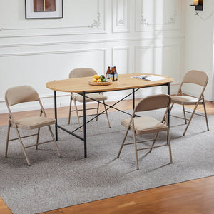 CONCETTA Genuine Leather Folding Chair - Soft and comfortable, easy to carry and store, suitable for events, weddings, parties, home, office