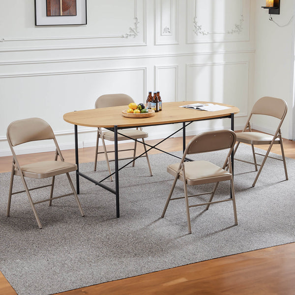 CONCETTA Genuine Leather Folding Chair - Soft and comfortable, easy to carry and store, suitable for events, weddings, parties, home, office