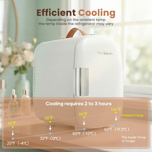 CONCETTA Mini Refrigerator 4L/7 Can, Compact Small Fridge, Cosmetics Cooler for RV Use, Skincare, Food, Drinks
