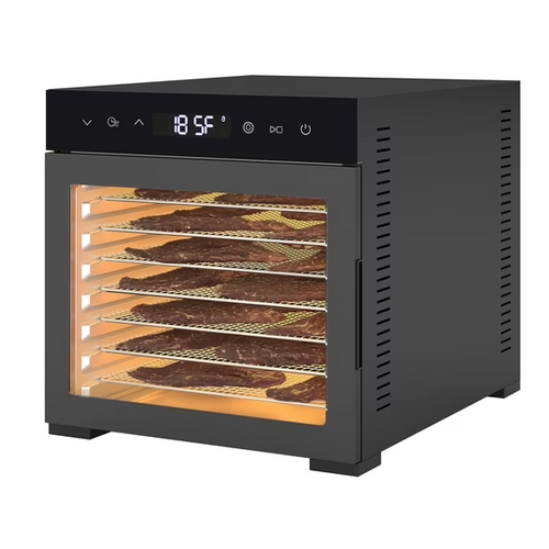 CONCETTA Food Dehydrator Machine, 8 Stainless Steel Trays, Large 8.2 ft² Drying Space, 500W Power for Jerky, Meat, Fruit, Dog Treats, Herbs, Quiet Operation, Digital Timer & Temp Control