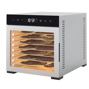 CONCETTA Food Dehydrator Machine, 8 Stainless Steel Trays, Large 8.2 ft² Drying Space, 500W Power for Jerky, Meat, Fruit, Dog Treats, Herbs, Quiet Operation, Digital Timer & Temp Control