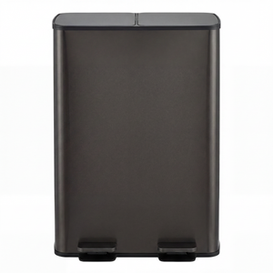 CONCETTA Dual Compartment Trash Can, Kitchen Garbage Can Recycling Bin with Soft-Close Foot Pedal and emovable Inner Buckets, Fingerprint-Resistant, 2 x 8 Gallon