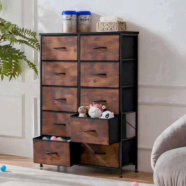 CONCETTA Dresser for Bedroom, Drawer Dresser Organizer Storage Drawers Fabric Storage Tower