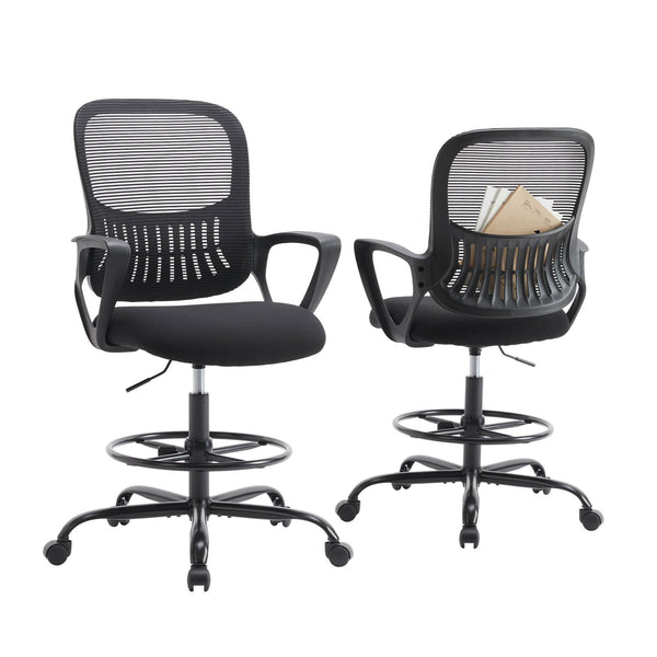 CONCETTA Tall Office Chair for Standing Desk with Adjustable Foot Ring,Counter Height Office Chairs