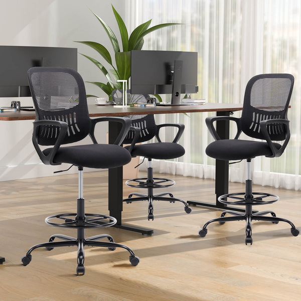 CONCETTA Tall Office Chair for Standing Desk with Adjustable Foot Ring,Counter Height Office Chairs