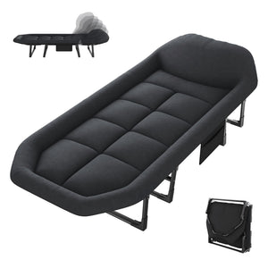 CONCETTA 71 Inch Camping Cot Extra Wide, Heavy-Duty Oxford Fabric, Portable Folding Sleeping Bed