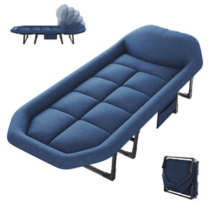 CONCETTA 71 Inch Camping Cot Extra Wide, Heavy-Duty Oxford Fabric, Portable Folding Sleeping Bed