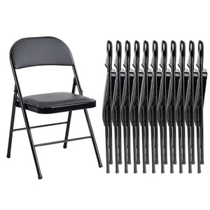 CONCETTA Genuine Leather Folding Chair - Soft and comfortable, easy to carry and store, suitable for events, weddings, parties, home, office