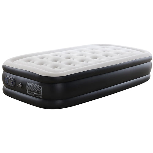 SHOUFTW H Air Mattress, Low Noise Blow Up Guest Mattress with Built in Pump, 600LBS Weight Capacity for Camping, Home