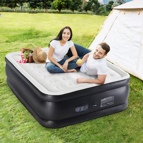 SHOUFTW Air Mattress with Built in Pump, 600LBS Weight Capacity for Camping, Home, Guests
