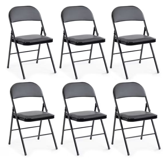 CONCETTA Genuine Leather Folding Chair - Soft and comfortable, easy to carry and store, suitable for events, weddings, parties, home, office