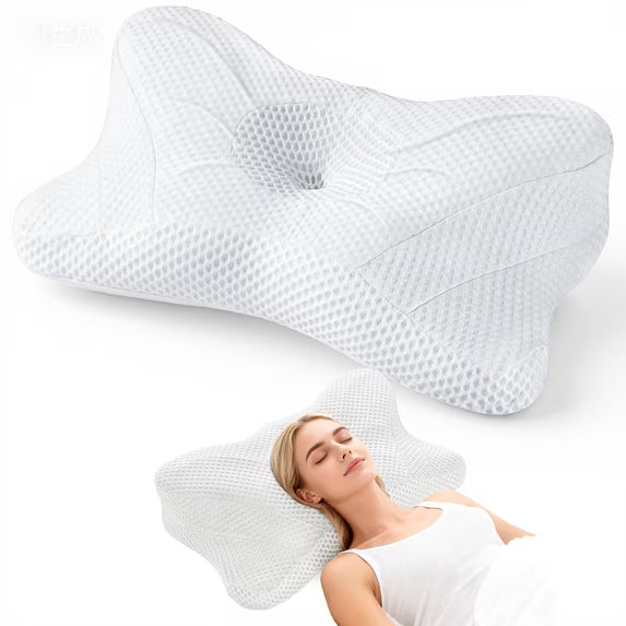 CONCETTA Cervical Pillow for Neck and Shoulder Pain Relief, Ergonomic Memory Foam Bed Pillow with Breathable Hollow Design for Side, Back, and Stomach Sleepers