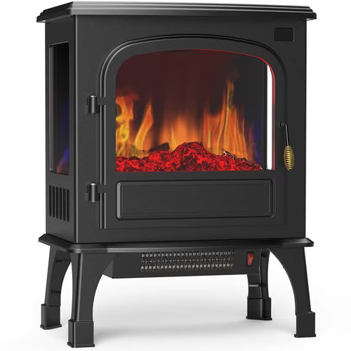 CONCETTA Freestanding Electric Heater with 3 Flame Effects and 2 Heating Modes, Ideal for Rooms up to 108 sq. ft.