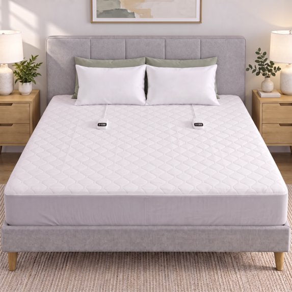 CONCETTA Heating Mattress Topper, 10 Heating Levels with Overheat Protection and Timing