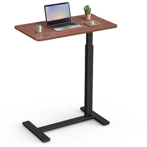 CONCETTA Small Standing Desk Rolling Table with Wheels, Portable Rolling Computer Table with Tilting Top, Adjustable Height Standing Workstation for Home Office, Bed, Sofa, Classroom