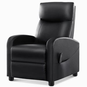 CONCETTA Recliner Chair for Living Room, Comfortable Fabric Home Theater Seat with Lumbar Support, Push Back Design, Overstuffed Cushion, No Massage