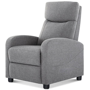 CONCETTA Recliner Chair for Living Room, Comfortable Fabric Home Theater Seat with Lumbar Support, Push Back Design, Overstuffed Cushion, No Massage