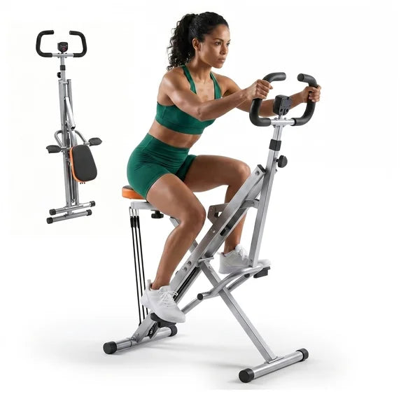 CONCETTA Row Ride Glute & Leg Trainer, LCD Display, Foldable Squat Assist, Adjustable Resistance for Home Full Body Workout