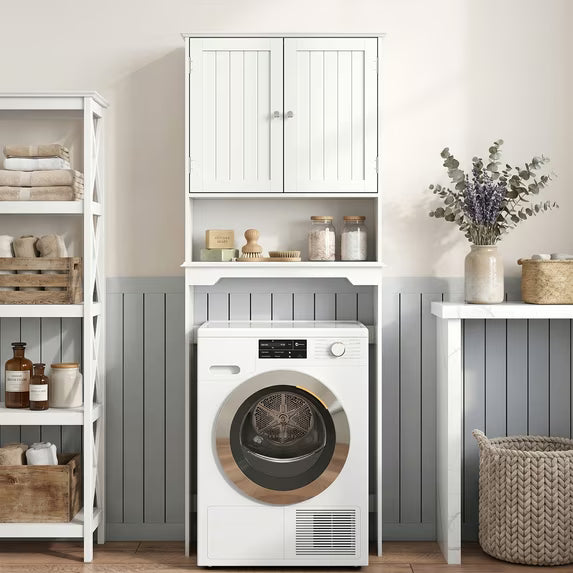 CONCETTA Over The Toilet Cabinet for Bathroom, Space Saver Storage with Quiet Magnetic Doors & Adjustable Bottom Stabilizer
