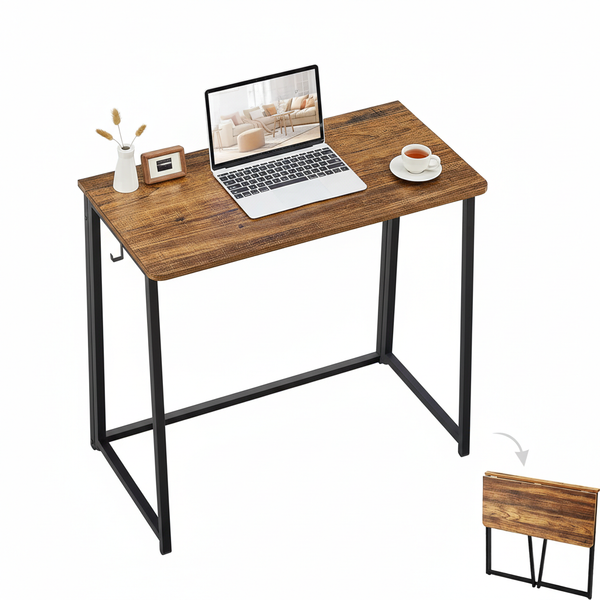 CONCETTA Lightweight Folding Desk 31.5", Space Saving Workstation, Portable Computer Table for Small Home Office & RV, Easy Set Up