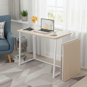 CONCETTA Lightweight Folding Desk 31.5", Space Saving Workstation, Portable Computer Table for Small Home Office & RV, Easy Set Up