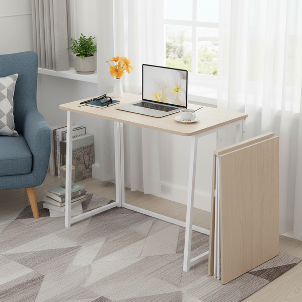 CONCETTA Lightweight Folding Desk 31.5", Space Saving Workstation, Portable Computer Table for Small Home Office & RV, Easy Set Up