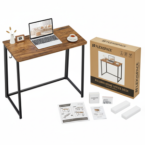 CONCETTA Lightweight Folding Desk 31.5", Space Saving Workstation, Portable Computer Table for Small Home Office & RV, Easy Set Up