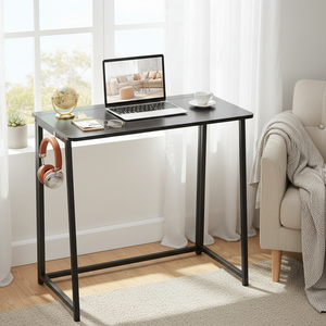 CONCETTA Lightweight Folding Desk 31.5", Space Saving Workstation, Portable Computer Table for Small Home Office & RV, Easy Set Up